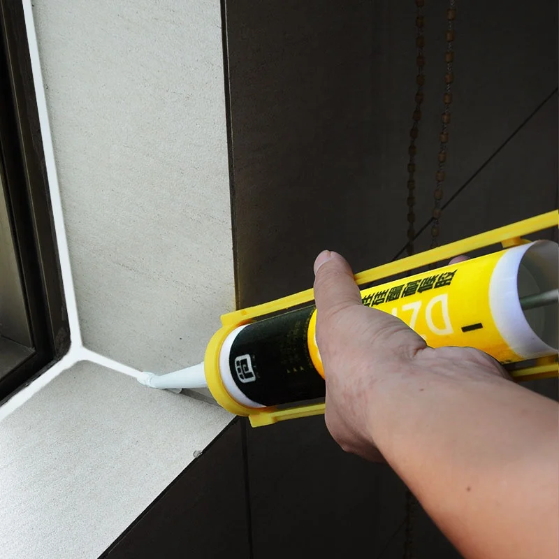 花园玻璃密封硅酮密封胶通用天然胶粘剂透明白色防水硅酮密封胶