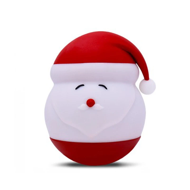 High quality silicone night light gift Santa decoration night light