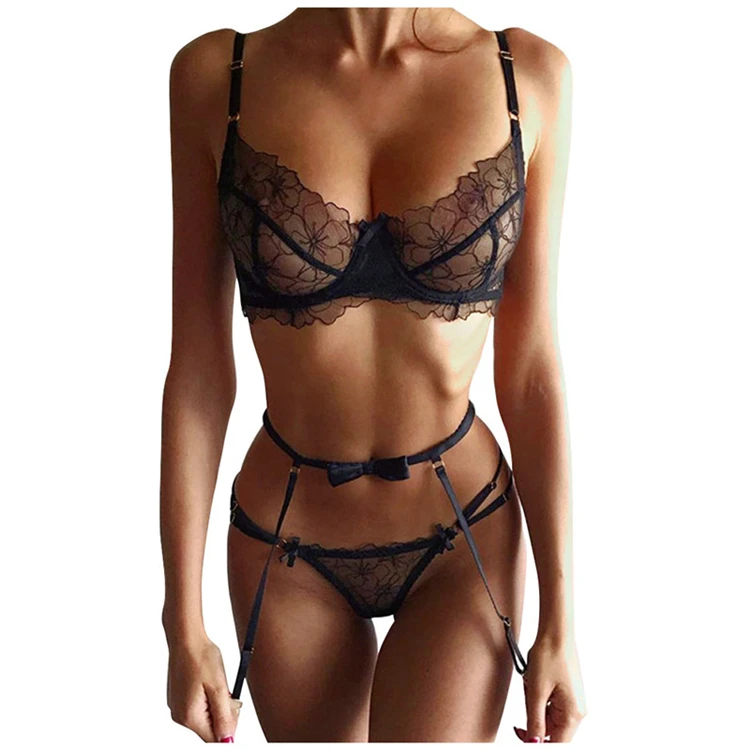 

L38 Lasting Product Ruffled Babydoll Lace Plus Size Lingerie Women