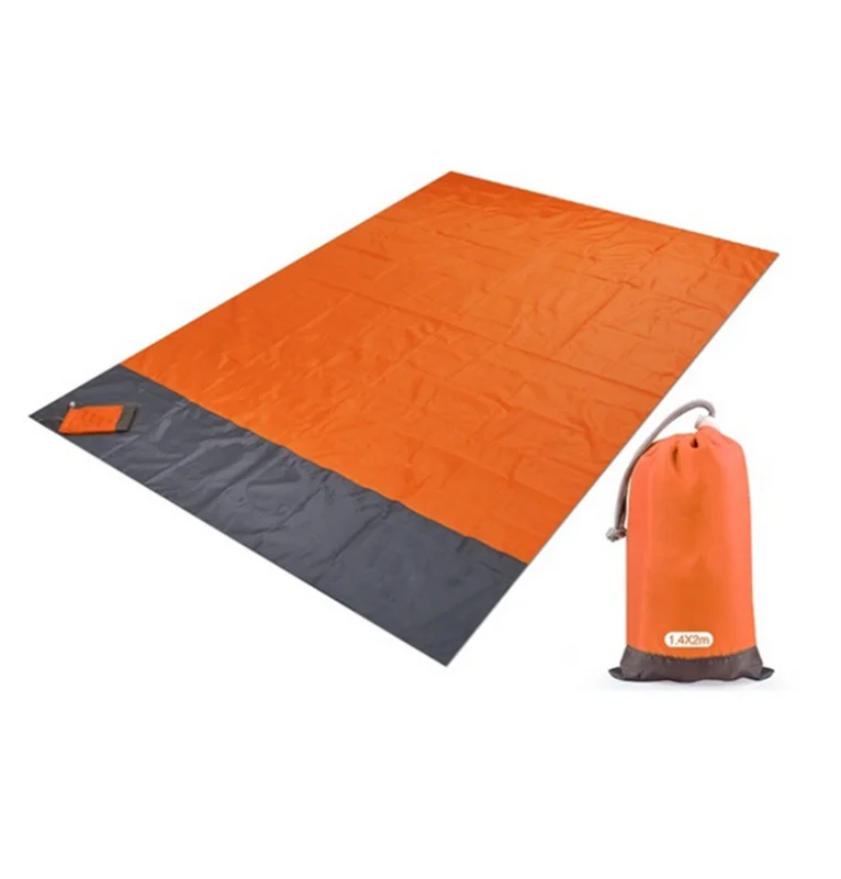 Outdoor Folding Camping Portable Lightweight Pocket Picnic Blanket Mat Waterproof Sand Free Beach Mat manufacture