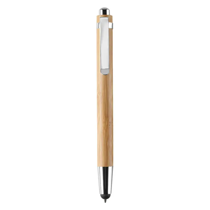 
Big logo vote bamboo customer pen with stylus 