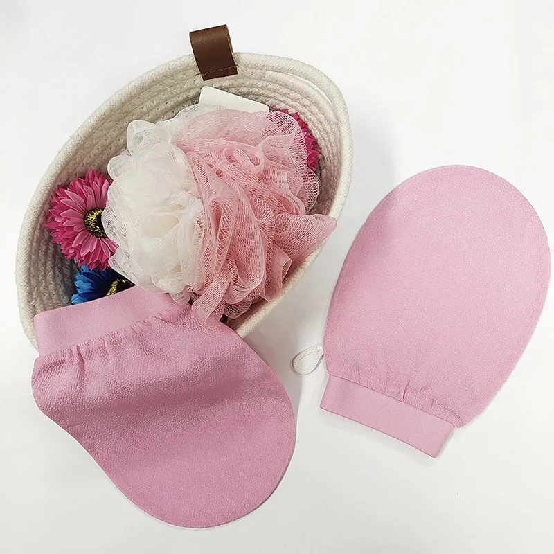 100 Viscose Natural Custom Logo Body Cleaning Scrubber Exfoliating