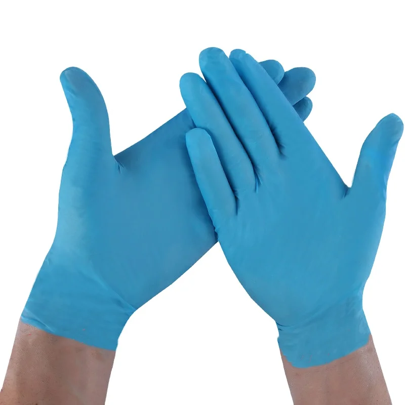 PVC Gloves Blue High Elastic Thickening Powder-free Protection ce Approved Disposable Vinyl Gloves