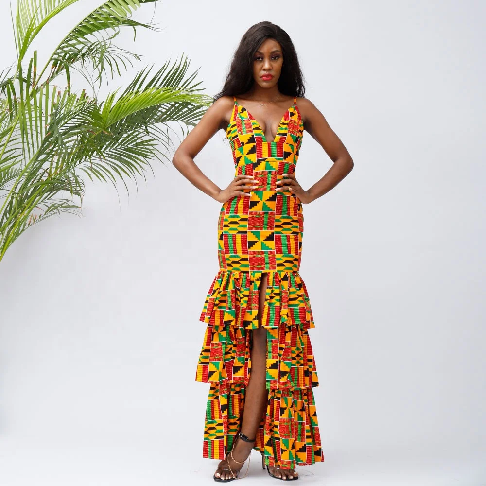 kente formal dress Amazon.com: African Print Brassiere Dress for Women Long Ruffled Mermaid Dress African Inspired Kente Prom Dress Ball Gown Multi-Color : Clothing, Shoes & Jewelry