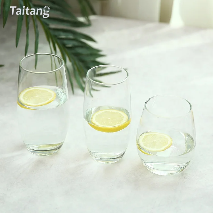 Factory Manufacturing Crystal Glassware Heavy Tall Highball Straight Water Glass Cups Glassware Drinking
