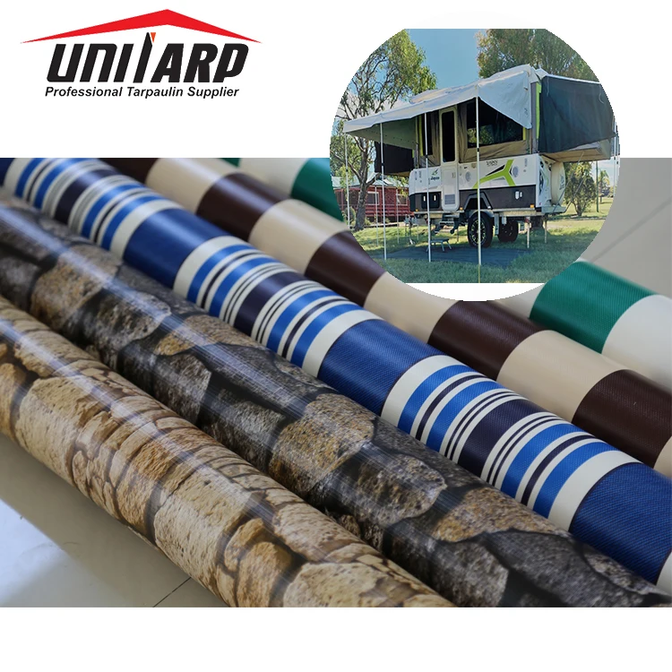 Customized Color Stripe Tarp Rv Roof Top Tent Truck Camper Antiuv