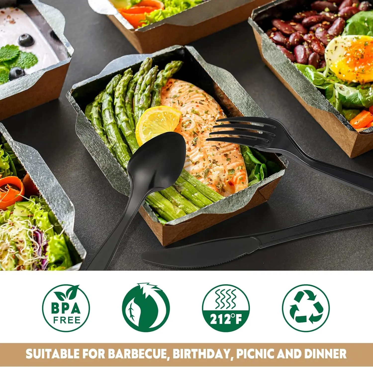 Disposable Dinnerware Sets Custom Plastic Cutlery Kit Ps Pp Fork And ...