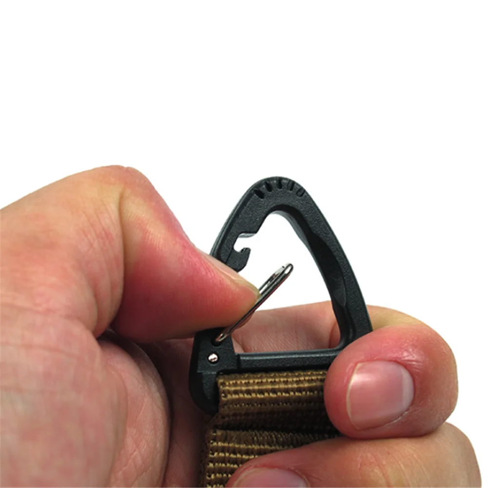 CARABINER CLIP KEYRING WITH STRAP Outdoor/Belt/Loop/Key Chain/Holder/Karabiner