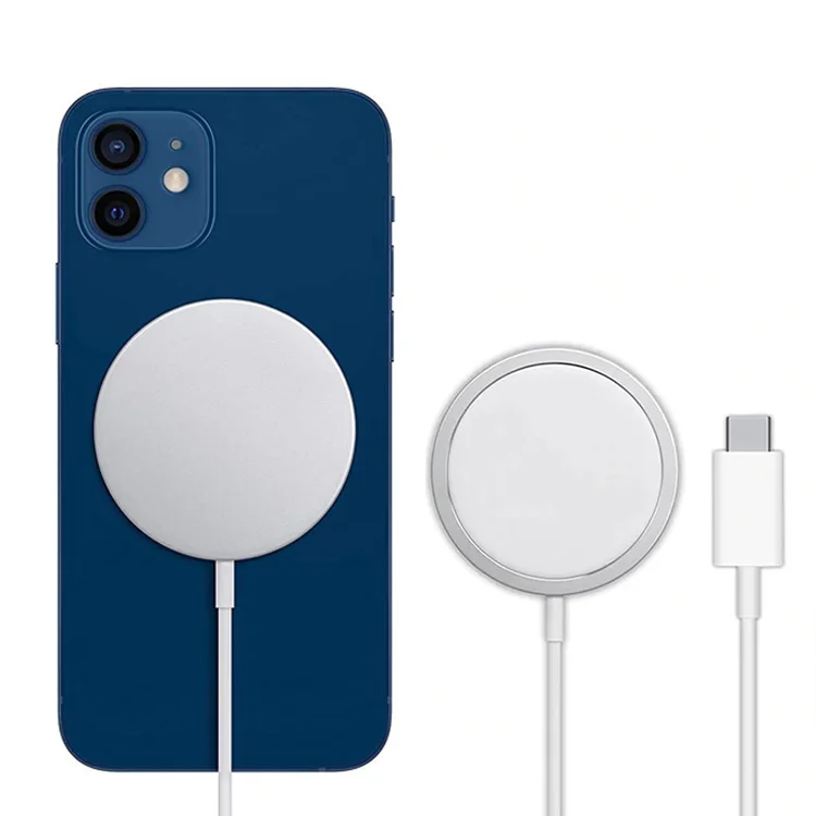 

Best Selling Fast Charge Portable Magnetic Wireless Mag Charger for iPhone 12 Pro Max, Silver