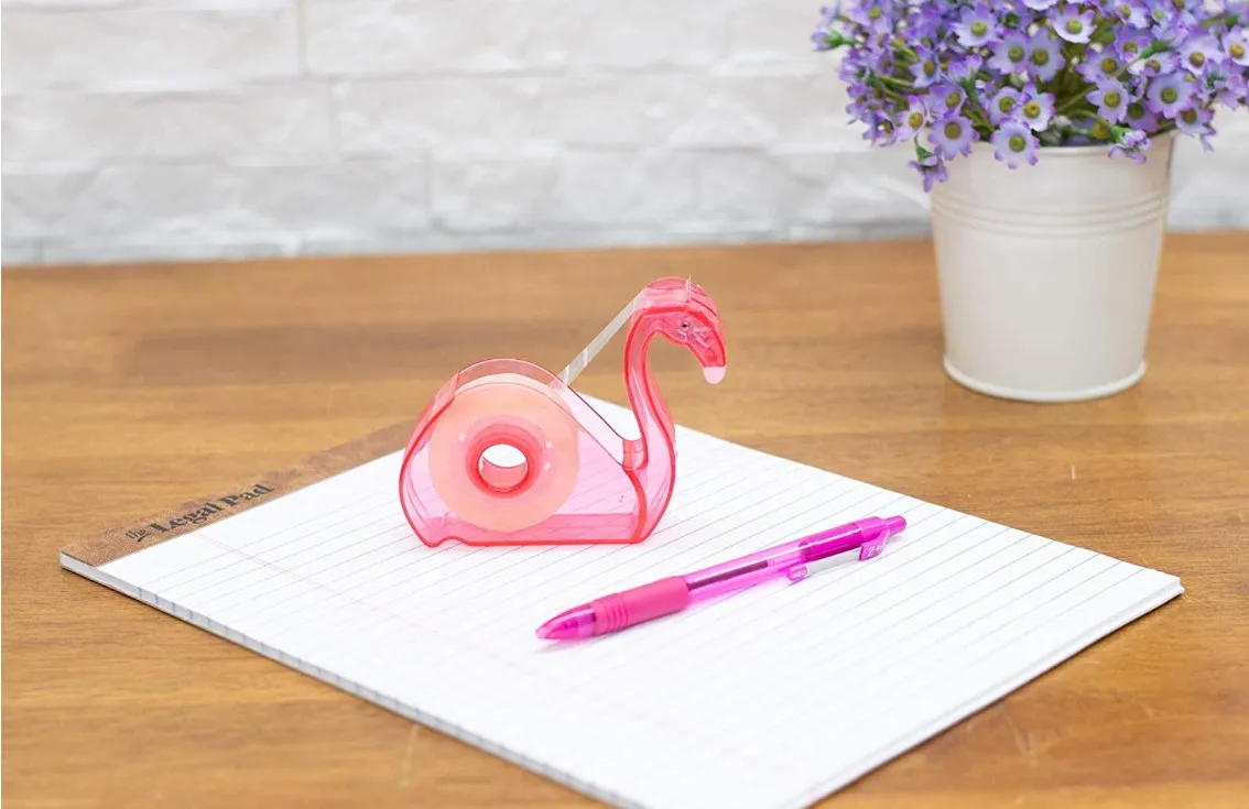 Stationery Tape Dispenser Cute Flamingo Sticky Washi Tape Dispenser