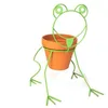 New Design Handwork Frog Pattern Metal Plant Stand