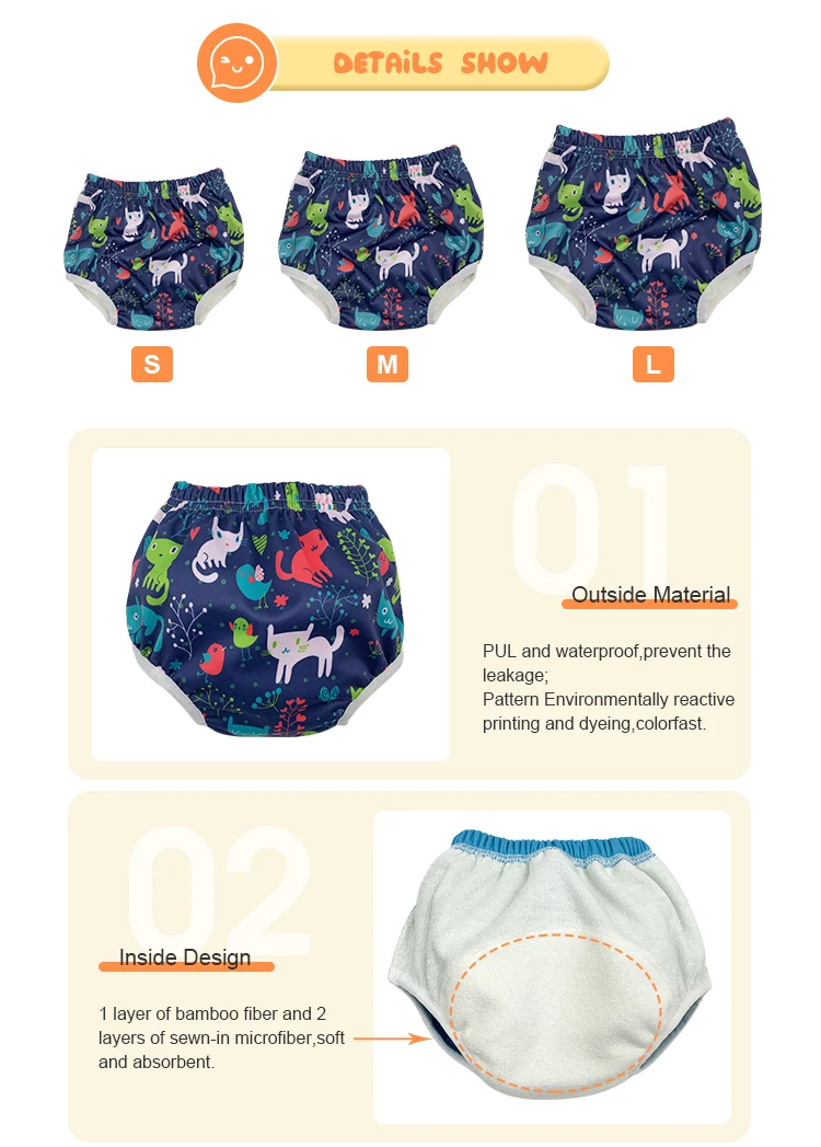 T002 Baby Cotton Training Pants Strong Crib Portable Urine Test Pants