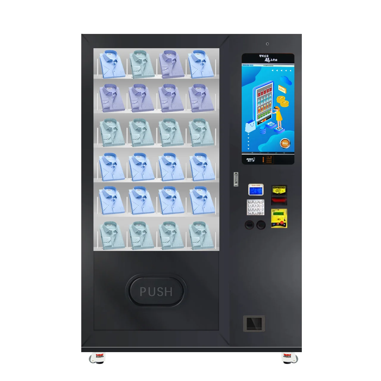 Micron Smart Vending Touch Screen T Shirt Clothes Vending Machine With