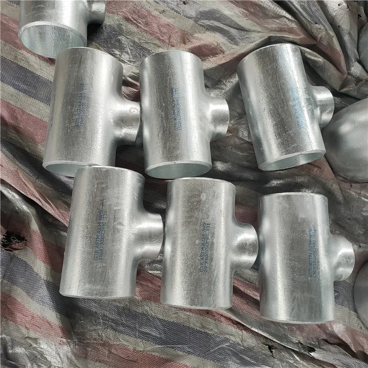 METAL Supplier Buttwelding Pipe Fittings ASTM A234 WPB stainless steel 304/316   seamless target Tee supplier