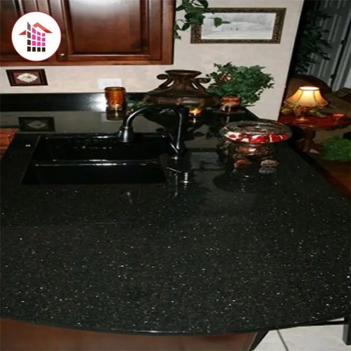 Bán buôn giá cả cạnh tranh tự nhiên được đánh bóng đen ấn độ galaxy granite