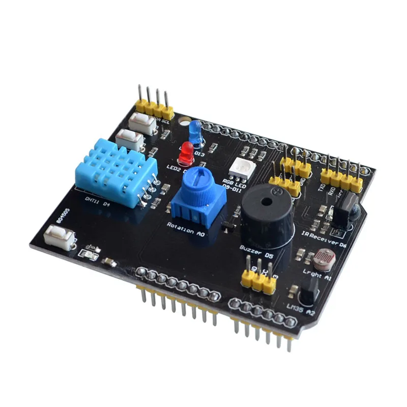 Multifunction Expansion Board DHT11 LM35 Temperature Humidity For Arduino for UNO RGB LED IR Receiver Buzzer sensor