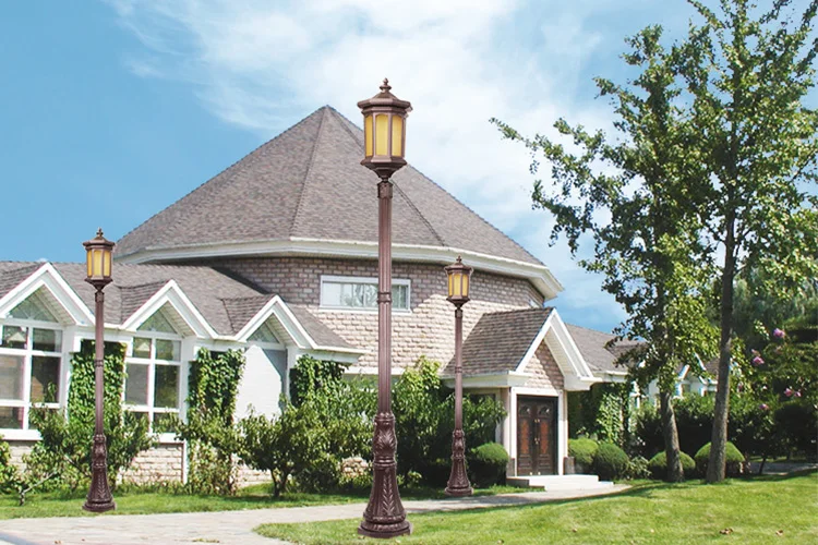 Hot sale classic antique European Style  outdoor street light aluminum garden lamp post top light garden light