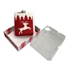 Handmade Custom hip flask christmas gift box packaging with clear pvc window lid