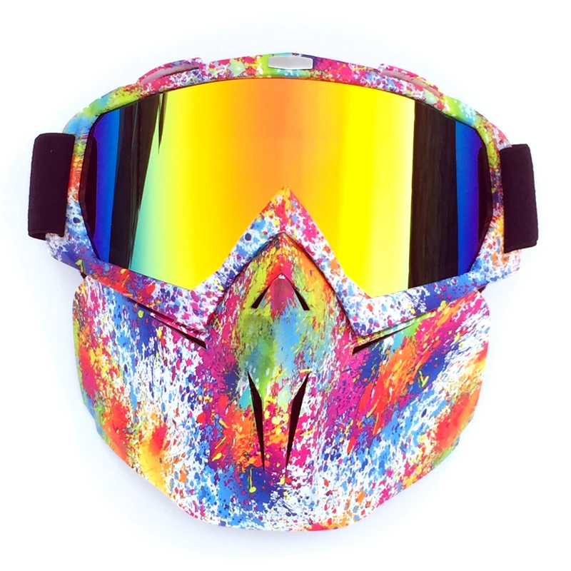 
Wholesale Hard Custom Logo Ski Full Face Goggles Winter Snowmobile Windproof Ski Goggle Motorcycle Goggles Facemask 
