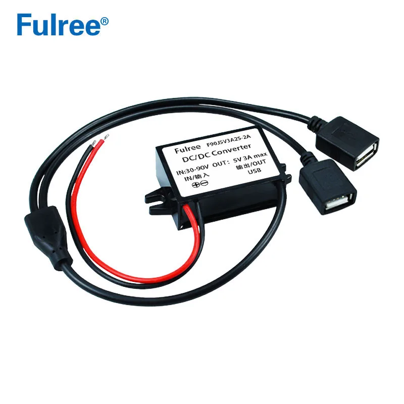 DC 36V 48V 60V 72V (30-90V) to 5V Inverter Converter Micro USB Car Phone Charger Adapter Power Supply for GPS DVR Recorder