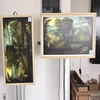 21.5 Inch Lcd Advertising Display Screen Wall Mounted Digital Signage Player elevator poster frame