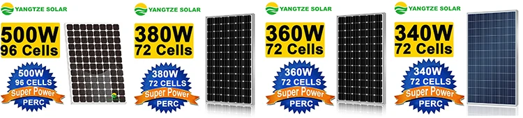 Yangtze High effciency alternative energy 1kw solar panel kit