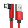 New Tech Fast Quick Charging Phone Data Sync Micro Cables Braided 90 Degree USB Charger Cable For Samsung Xiaomi Redmi S7
