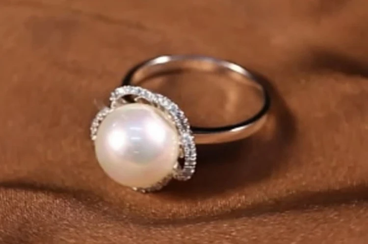 product-Elegant Pearl Silver Jewelry Engagement And Wedding Ring Women-BEYALY-img