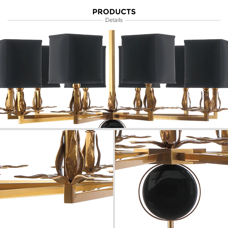 customizable brass led chandelier