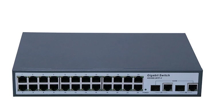 Fabryka hurtowej tani Network Oem Ethernet 24 portowy przełącznik włókno