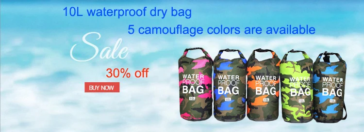 10L Durable Camo PVC Waterproof Dry Bag Sack for Kayaking Outdoor Camping Travel 