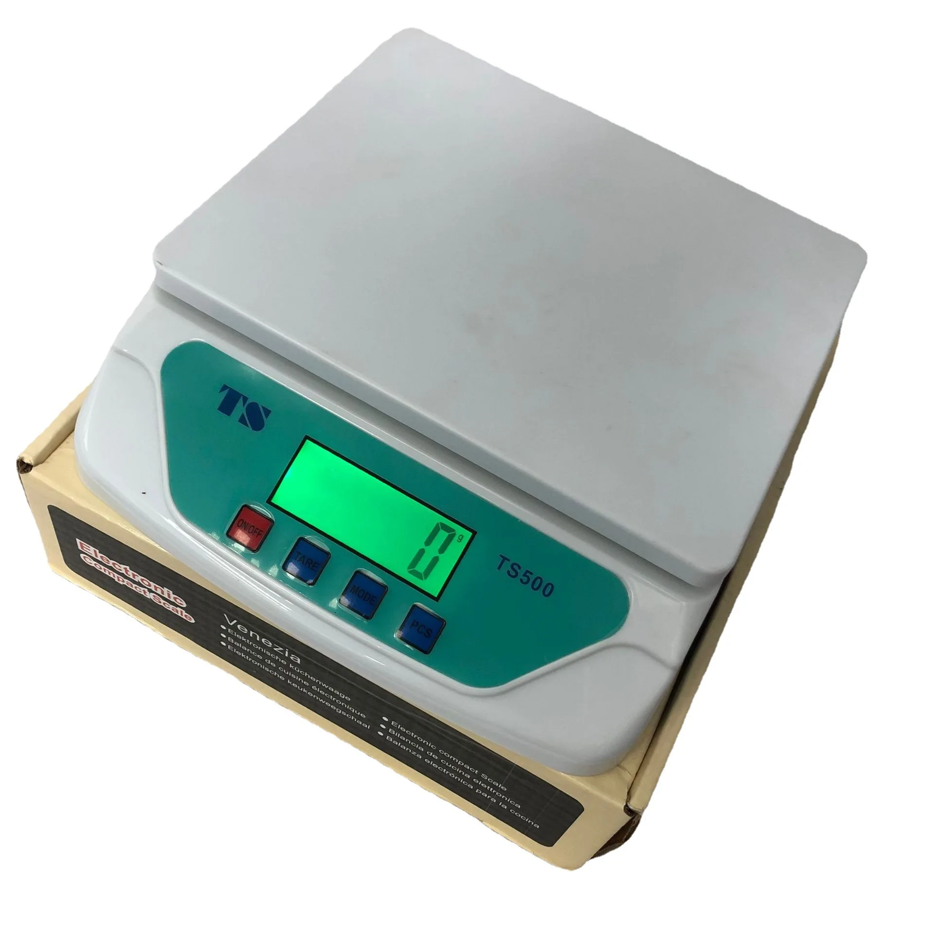 TS500 White ABS Plastic Rectangle Kitchen Scale Household Food Weighing ...
