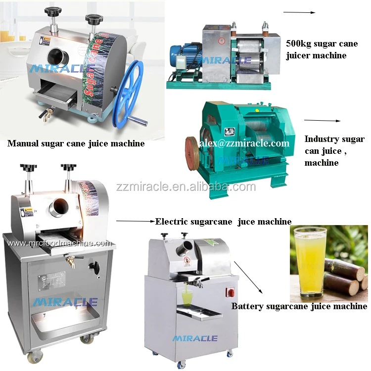 500kg Commercial Diesel Engine Sugar Cane Juicer Machine Sugarcane