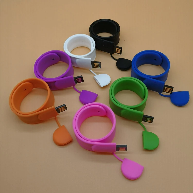 Silicone Bracelet Curly Wrist Band Usb Flashdisk Memory Stick 2.0 3.0 usb flash drive promotion Gift With Printed LOGO Pendrive - ANKUX.COM