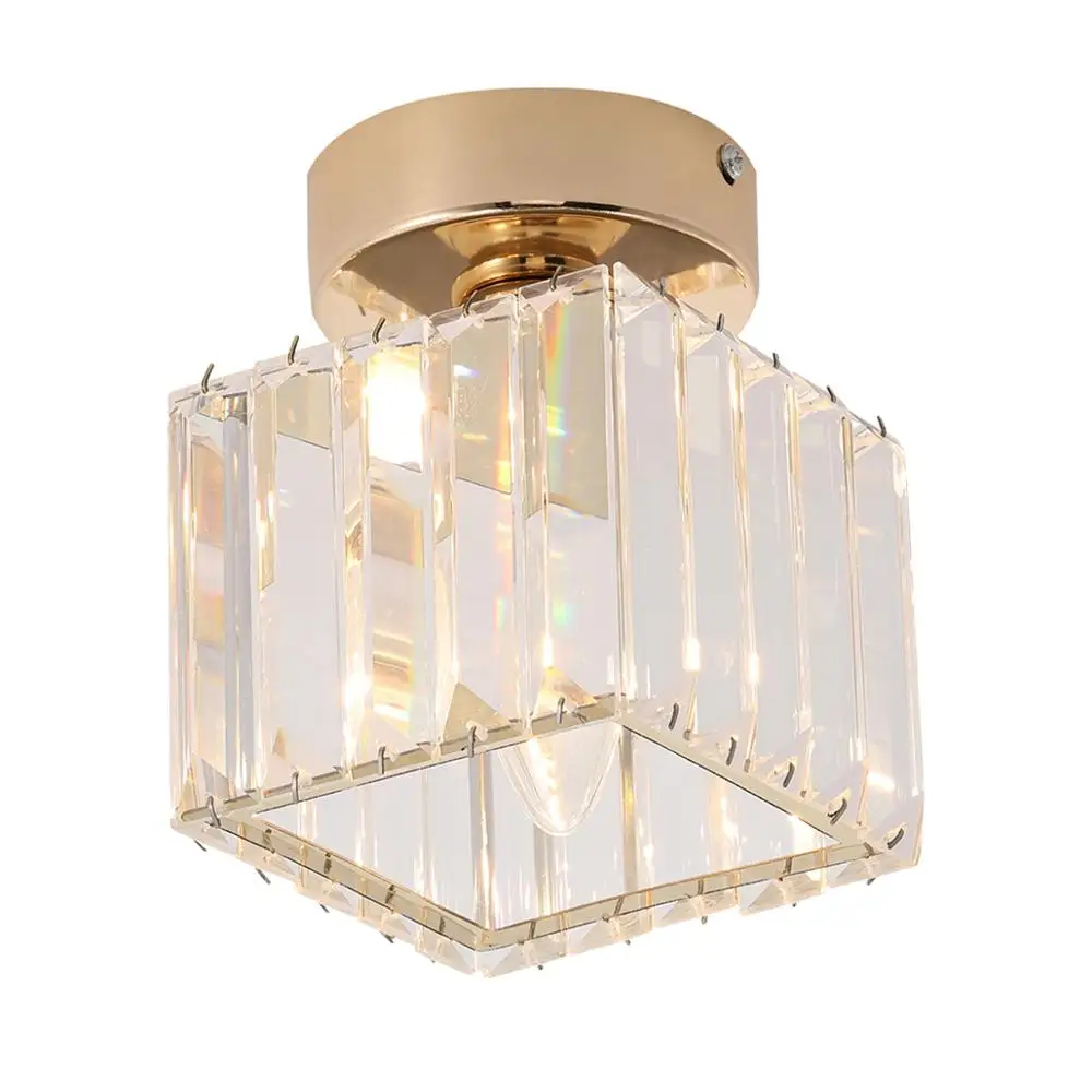 MIni Crystal Ceiling Light Amazon Hot Selling Square Flush Mount Ceiling Light,Entryway Pendant Light