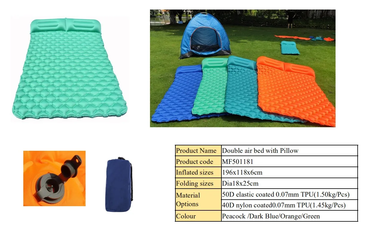 readybed single inflatable camping air bed and sleeping bag