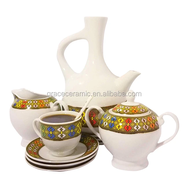 35+ Ehtiopian Coffee Set Ethiopian art rekebot saba fine porcelain 47 ...