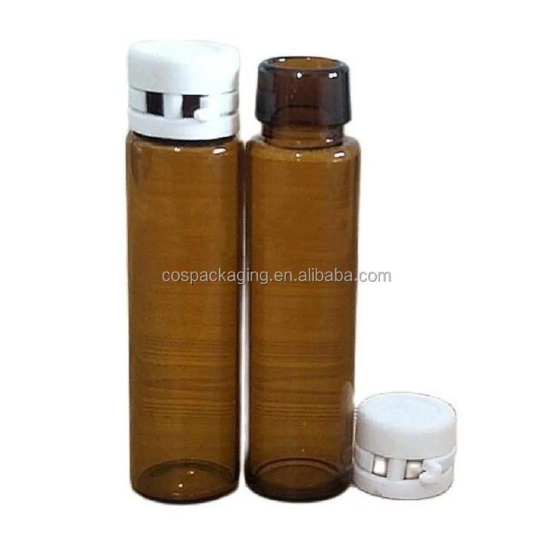 10ml Amber Serum Vials Sample Test Tube Freezedried Powder Cosmetic