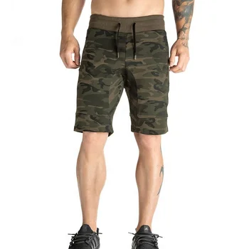 mens camo jogger shorts