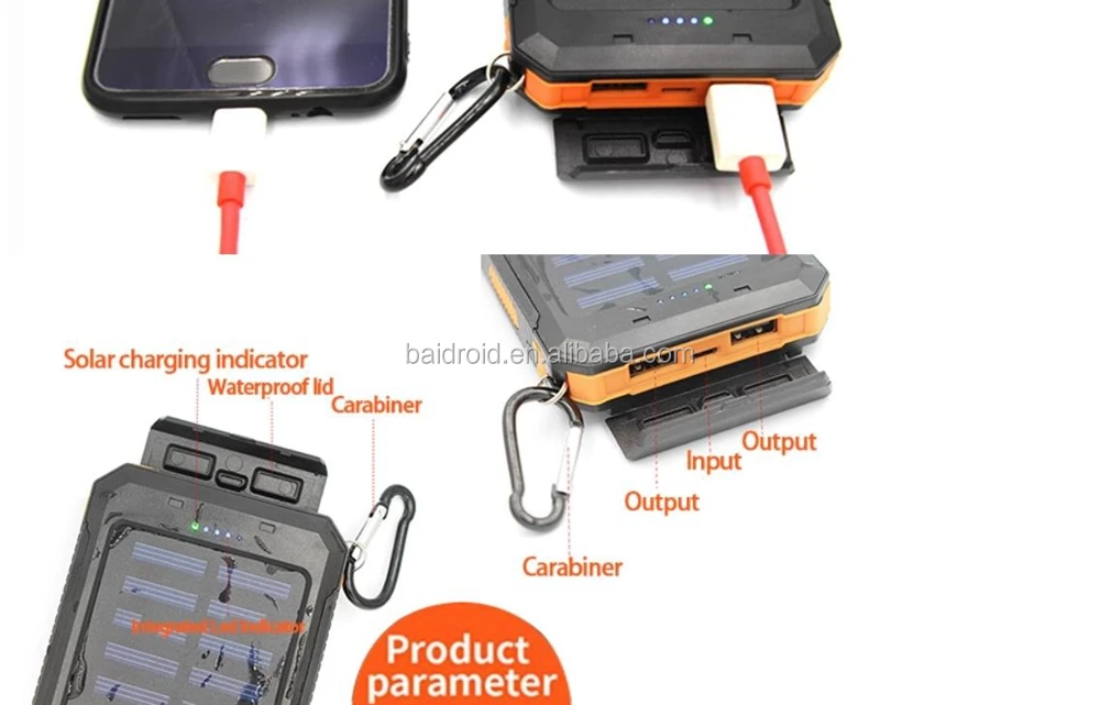 No need to remove of phone case /lighting solar power bank charger - ANKUX.COM
