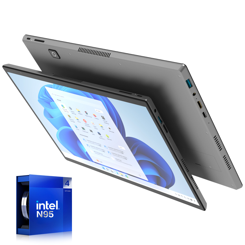 Side-by-side comparison of modern 14-inch and 15.6-inch laptops showing bezel differences and keyboard layouts