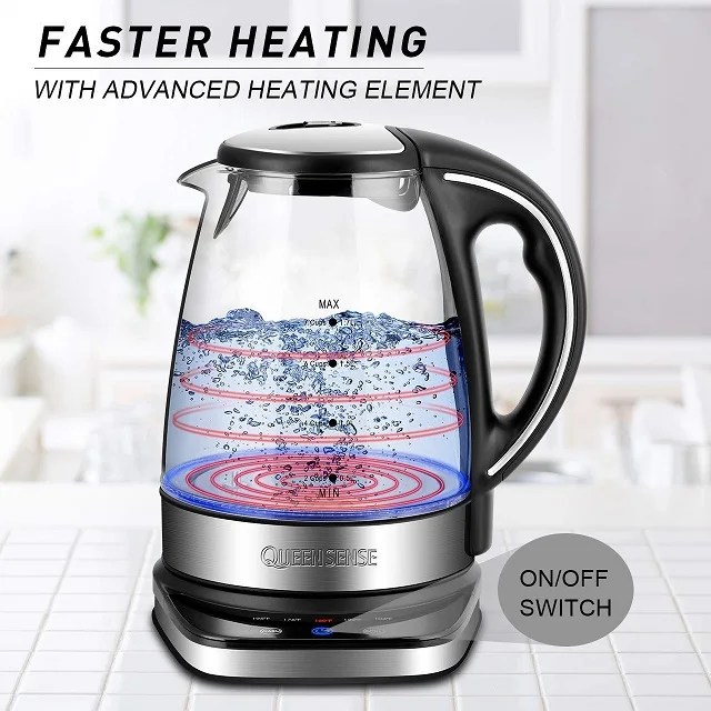 Home Appliances 120v 220v Temperature Control 1.7l Blue Led Light Electric Glass Kettles Buy
