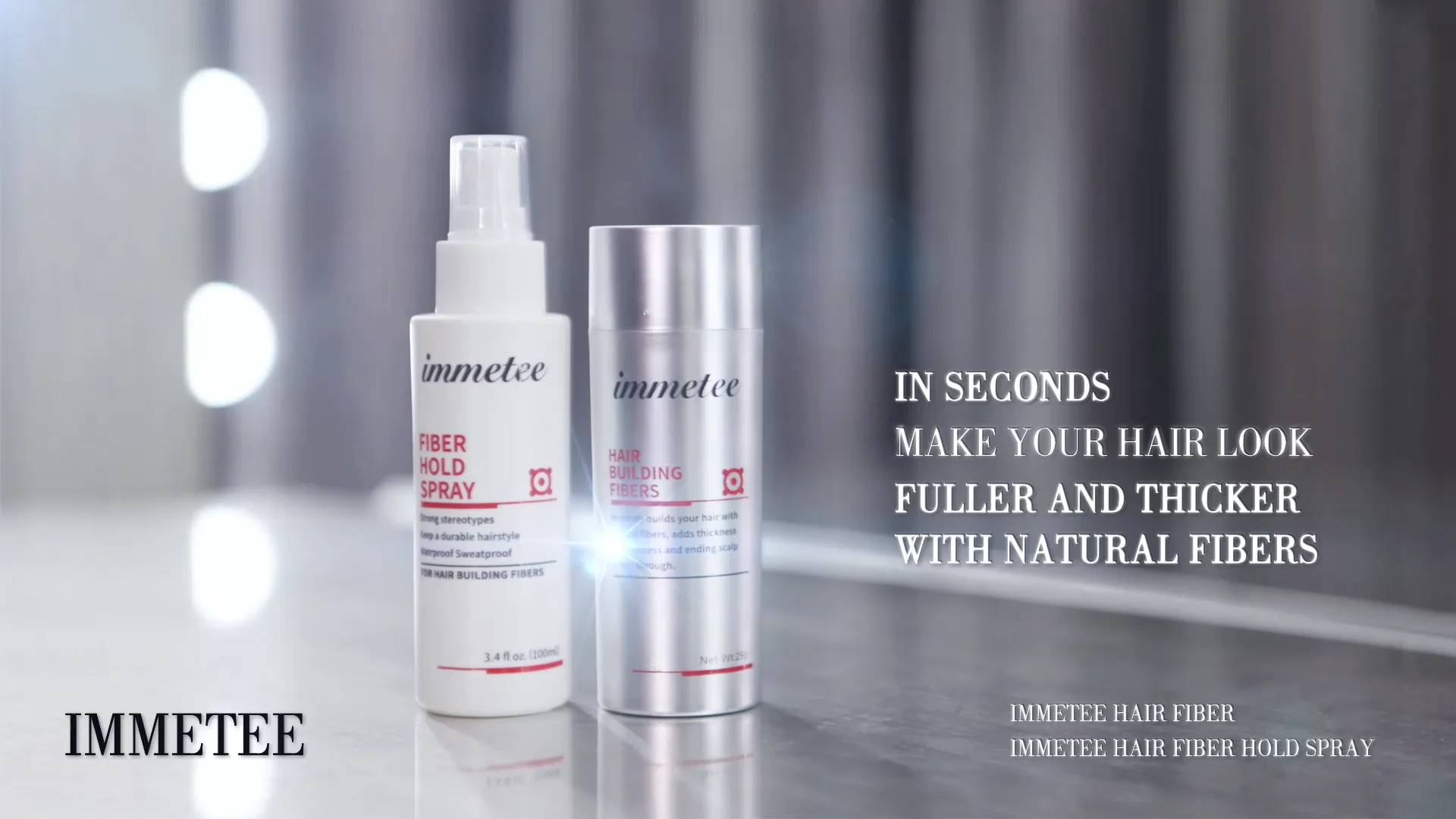 Immetee Keratin Hair Fiber Black Thick Hair Building Fibers 15 Colors