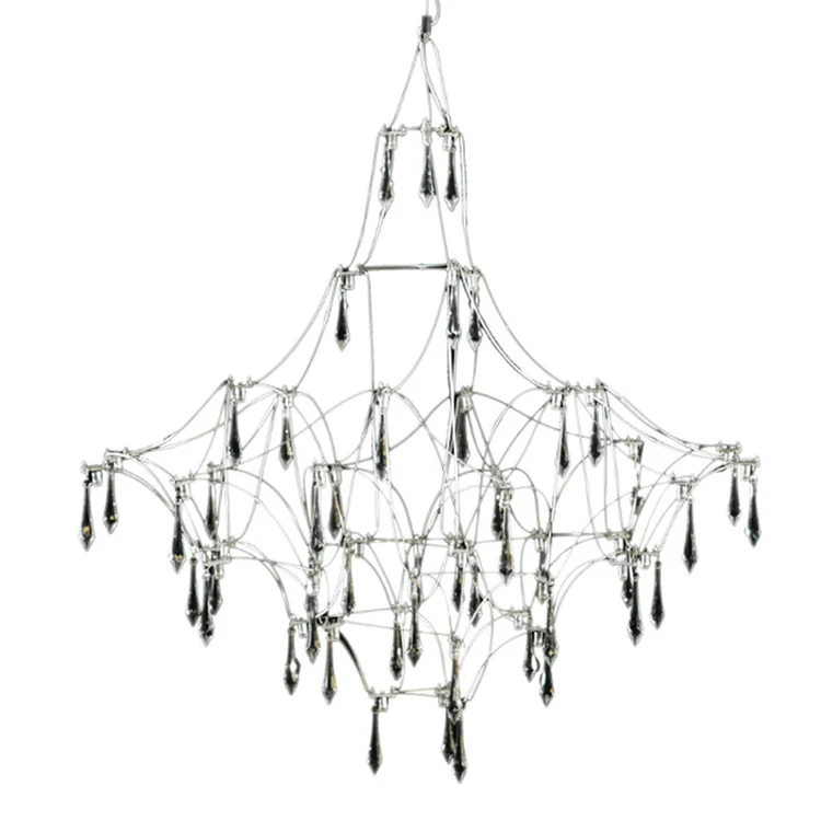 Modern luxury nordic k9 crystal glass hanging pendant light gold aluminum led g9 hotel ceiling chandelier pendant light fixture