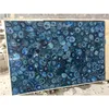 Natural transparent blue agate marble