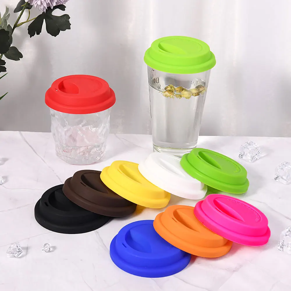 Silicone Coffee Mug Cup Lids Covers Cup Off -the-shelf Reusable Coffee ...