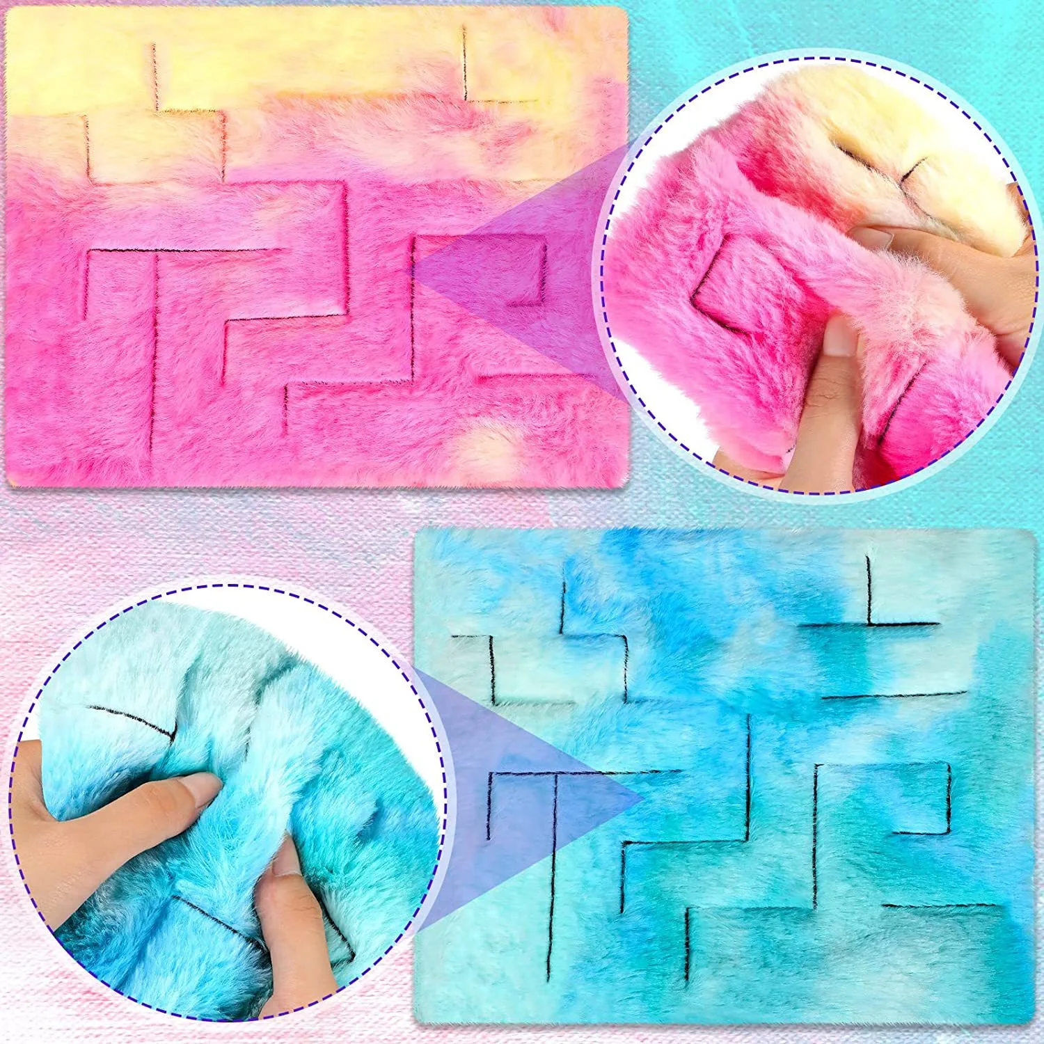 Gl Fidget Marble Maze Mat Bulk Soft Fabric Sensory Stress Relief Toys ...