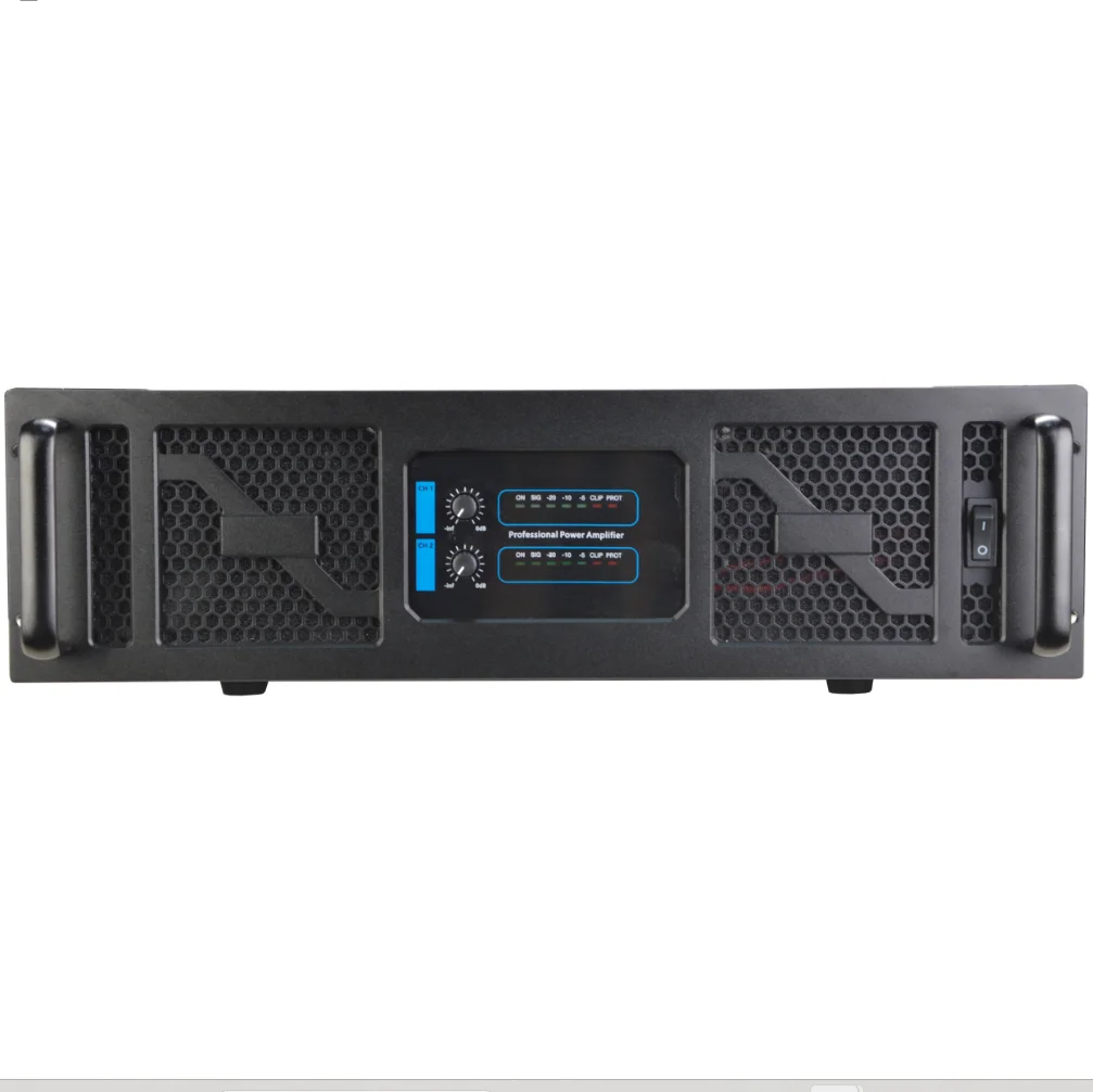 product 2 channel 22400 watt power amplifier r2400 class h professional audio stereo 3u line array speaker made of durable metal-0