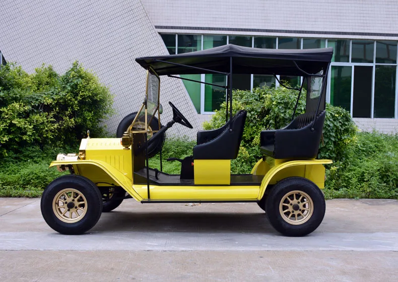 Rariro 4-Seater Electric Vintage Golf Cart for Airport Mall School Villa Hotel and Golf Course Use