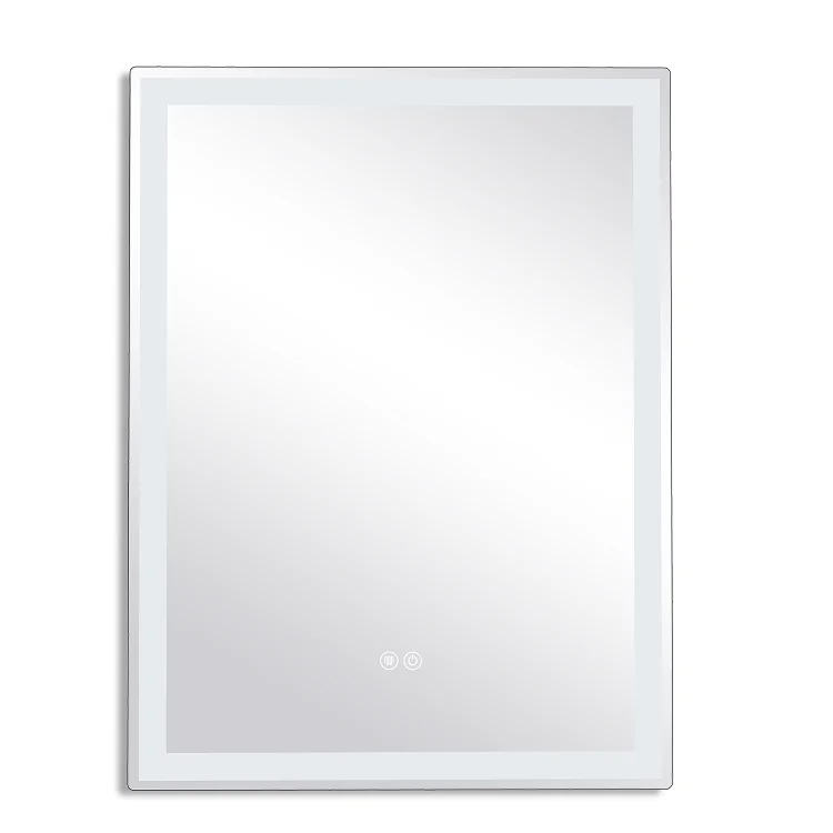 2020 Modern Style Hotel Home Bathroom Rectangular Touch Switch Mirror With Led Lights